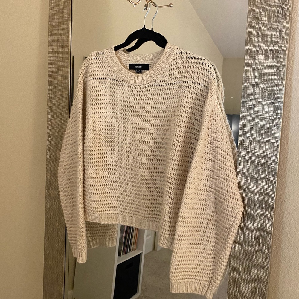 Forever 21 Tan / Cream Sweater